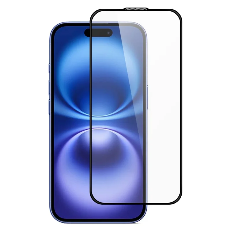 TOTU AB-058 Protector de pantalla de vidrio templado con impresión de seda para iPhone 16 / 15, película transparente antipolvo