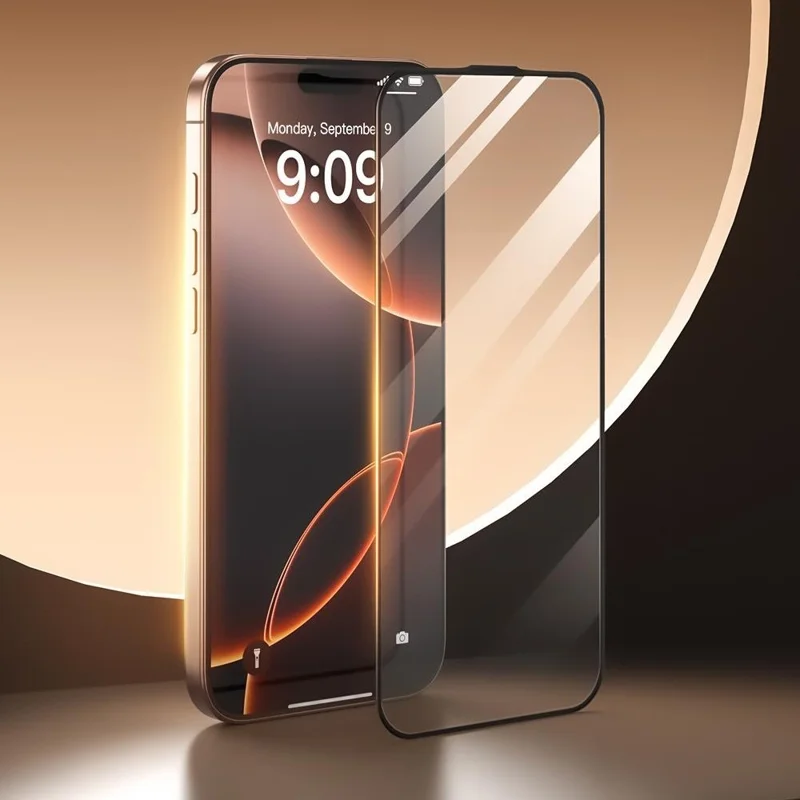 Protector de pantalla de vidrio templado con impresión de seda TOTU AB-058 para iPhone 15 Pro, película antideslumbrante y transparente