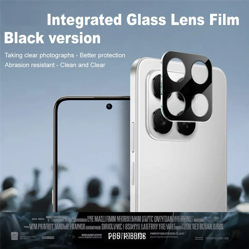 IMAK For Honor 400 Smart 5G / 4G / X7d 4G Tempered Glass Lens Film + Acrylic Cap (Black Version)