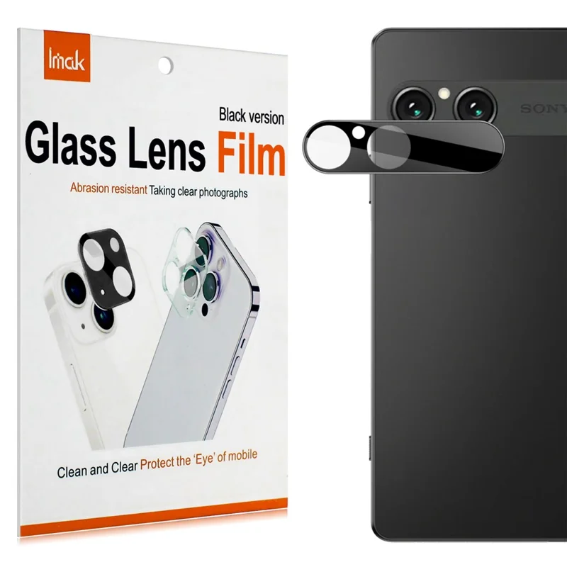 IMAK For Sony Xperia 10 VII Camera Lens Protector Tempered Glass HD Clear Lens Film (Black Version)
