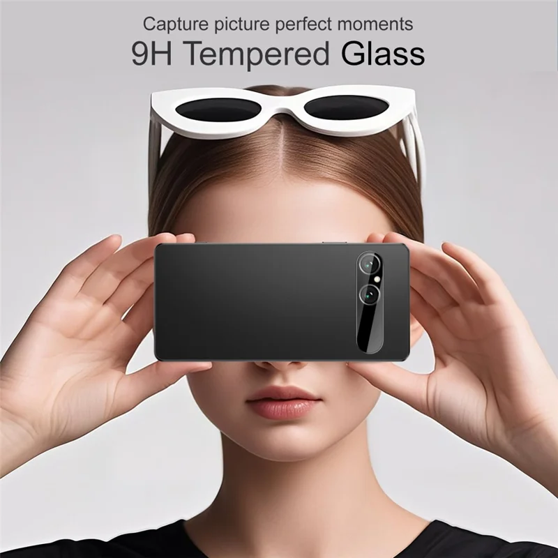 IMAK For Sony Xperia 10 VII Camera Lens Protector Tempered Glass HD Clear Lens Film (Black Version)