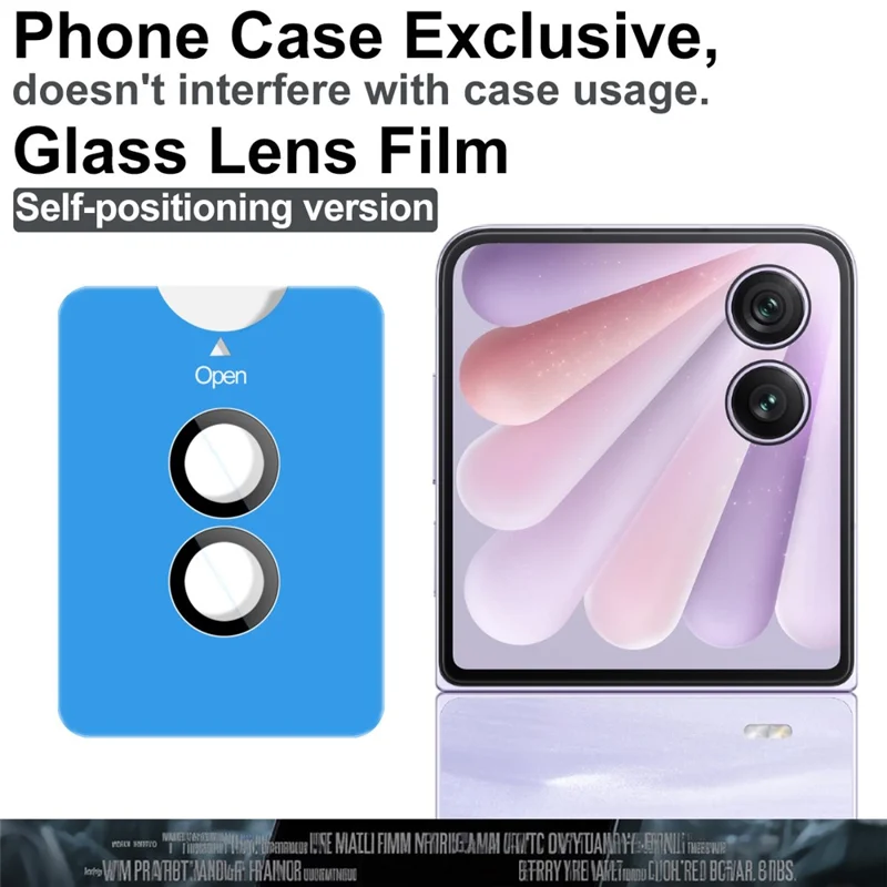 IMAK For Honor Magic V Flip 2 Tempered Glass Camera Lens Protector with Self Positioning Frame (Scaled Down Version)