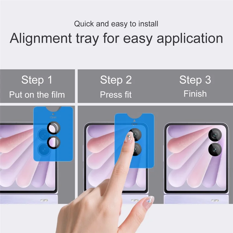 IMAK For Honor Magic V Flip 2 Tempered Glass Camera Lens Protector with Self Positioning Frame (Scaled Down Version)