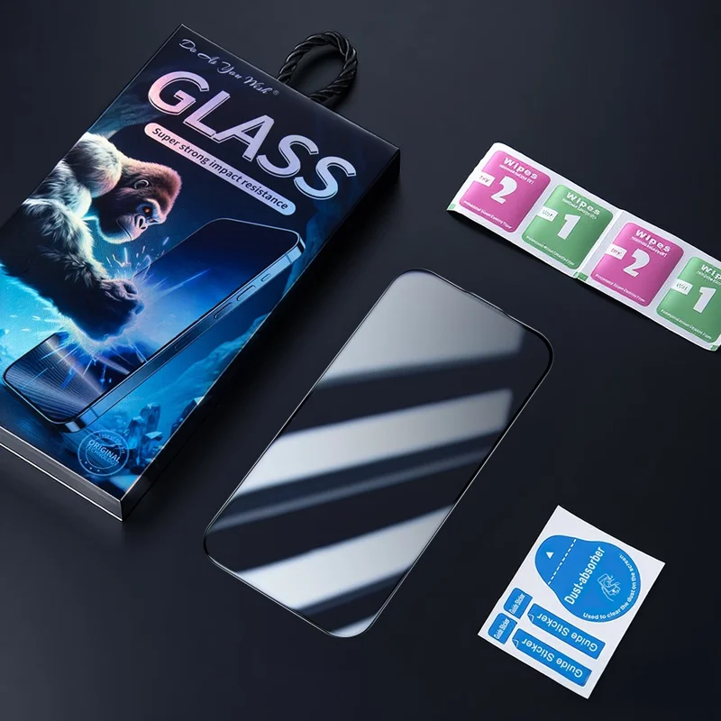 HAGA LO QUE DESEE 5 Unidades Protector de pantalla para iPhone 15 Película de vidrio de aluminio-silicio de impresión de seda de alta calidad