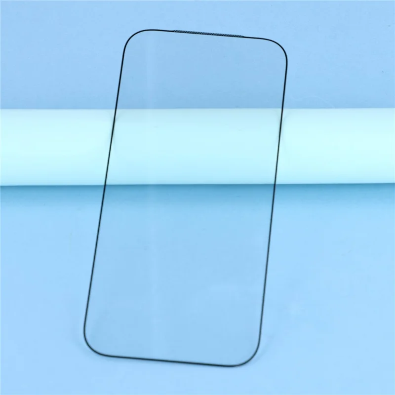 Voor iPhone 17 / 16 Pro Screen Protector Volledige Dekking Zwarte Rand Zijdeprint HD Gehard Glasfolie met Stofnet