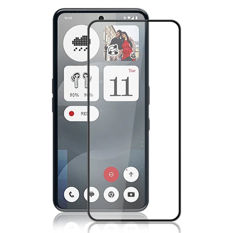 MOCOLO For Nothing Phone (3a) / (3a) Pro Screen Protector Anti-Shatter Silk Printing Tempered Glass Film - Black