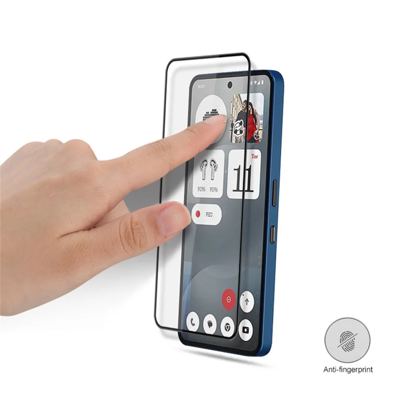 MOCOLO For Nothing Phone (3a) / (3a) Pro Screen Protector Anti-Shatter Silk Printing Tempered Glass Film - Black