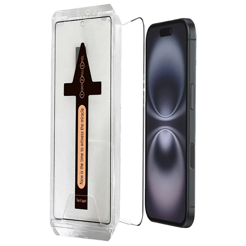 For iPhone 17 Pro Tempered Glass HD Clear Screen Protector with Automatic Dust Removal Tool