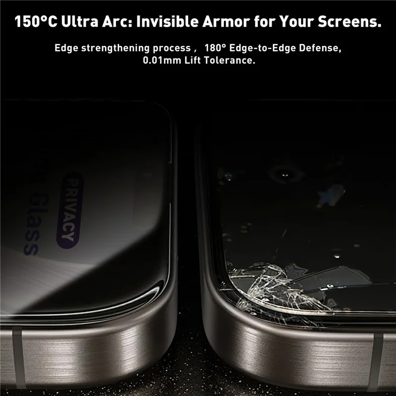 For iPhone 16 Plus  /  15 Plus Screen Protector 28 Degree Anti Spy Tempered Glass Film with Automatic Dust Removal Tool