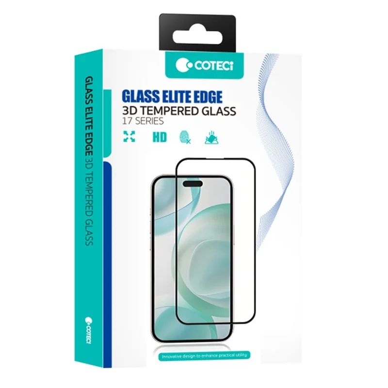 COTECI For iPhone Air Full Screen Protector HD Silk Printing Anti Fingerprint Tempered Glass Film