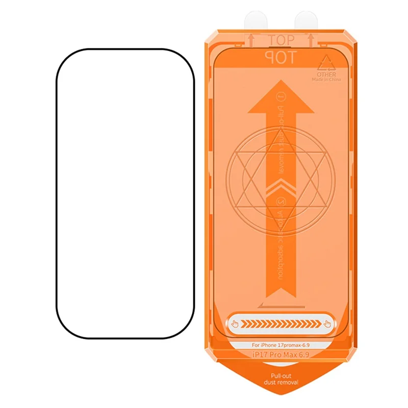 COTECI For iPhone Air Full Screen Protector HD Silk Printing Tempered Glass Film with Dust Removal Tool