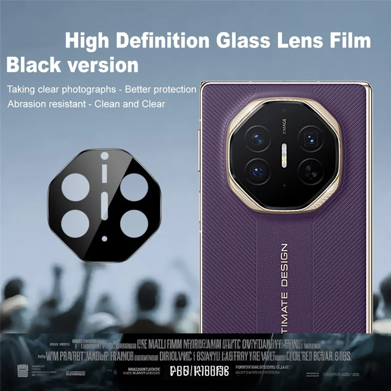 IMAK For Huawei Mate XTs Ultimate Camera Lens Protector Tempered Glass HD Clear Lens Film (Black Version)
