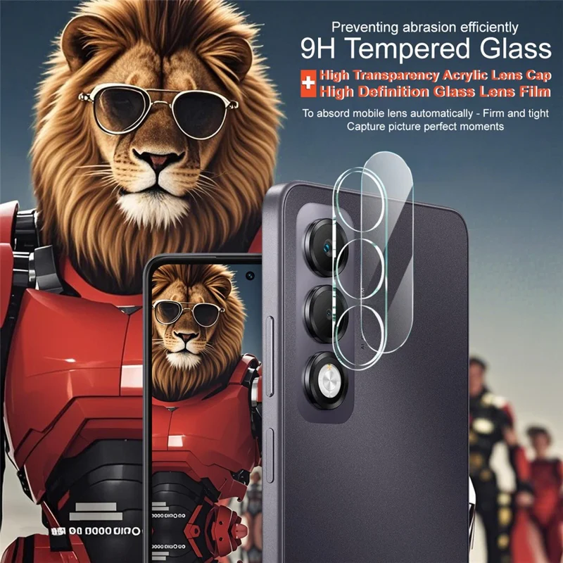 IMAK For Oppo A5i Pro 4G Tempered Glass Camera Lens Protector + Acrylic Lens Cap
