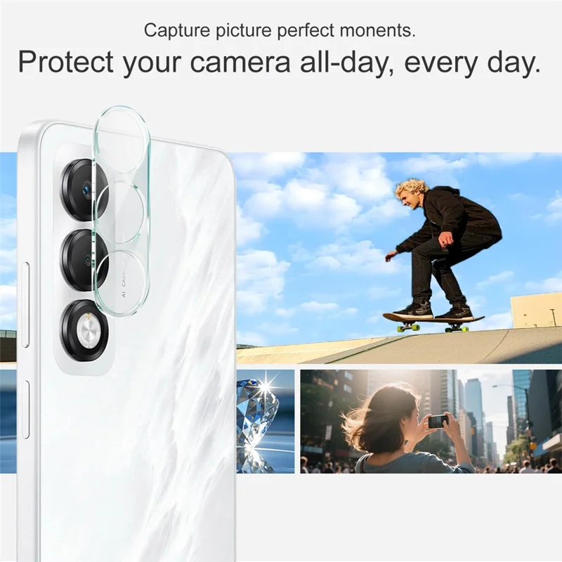 IMAK For Oppo A5i Pro 4G Tempered Glass Camera Lens Protector + Acrylic Lens Cap