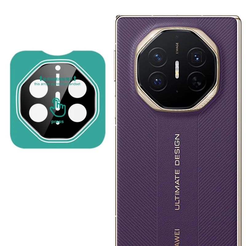 IMAK For Huawei Mate XTs Ultimate Tempered Glass Camera Lens Protector with Self Positioning Frame (Black Version)