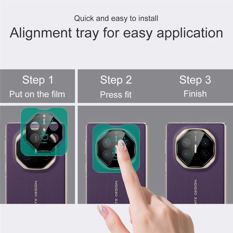 IMAK For Huawei Mate XTs Ultimate Tempered Glass Camera Lens Protector with Self Positioning Frame (Black Version)