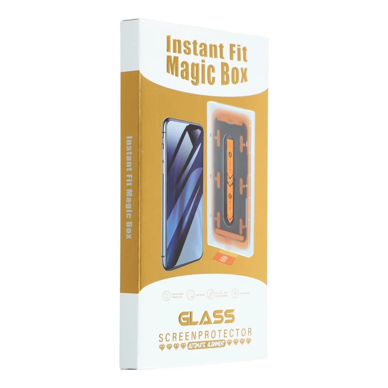 For iPhone 17 Pro Screen Protector Silk Printing Clear High Aluminium Silicon Glass Film with Dust Removal Tool