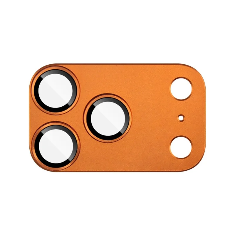 IMAK til iPhone 17 Pro Kameraobjektivfilm Metal Lens Cap + Hærdet Glas Objektivbeskytter - Orange