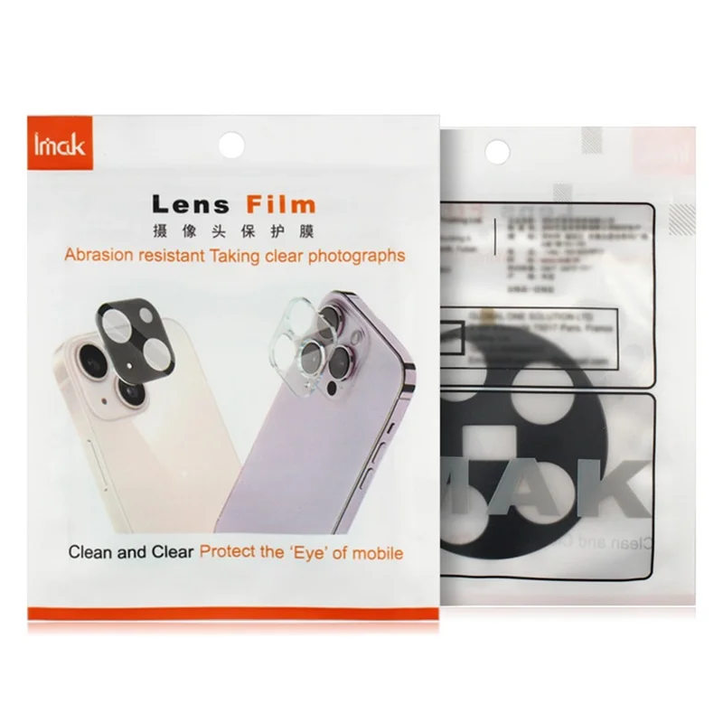IMAK til iPhone 17 Pro Kameraobjektivfilm Metal Lens Cap + Hærdet Glas Objektivbeskytter - Orange