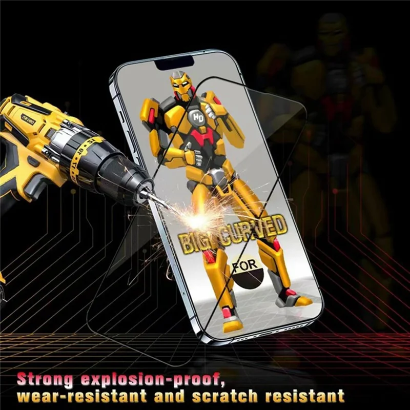 For iPhone 17 Pro Screen Protector Big Arc Edges Ultra HD Scratch Resistant Tempered Glass Film