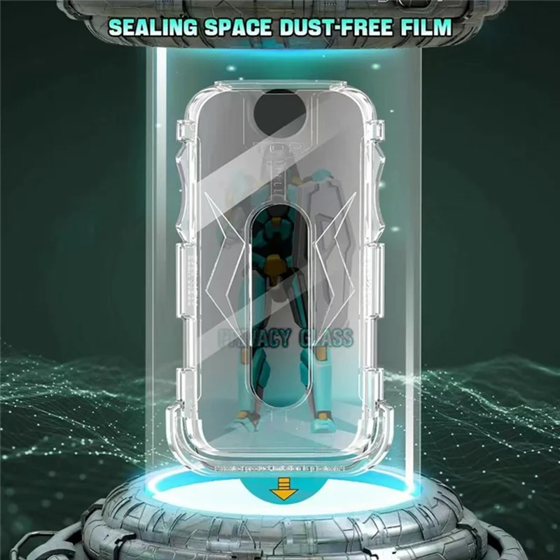 JRNLT voor iPhone Air Screen Protector 28 graden Anti Spy Gehard Glasfolie met installatiegereedschap