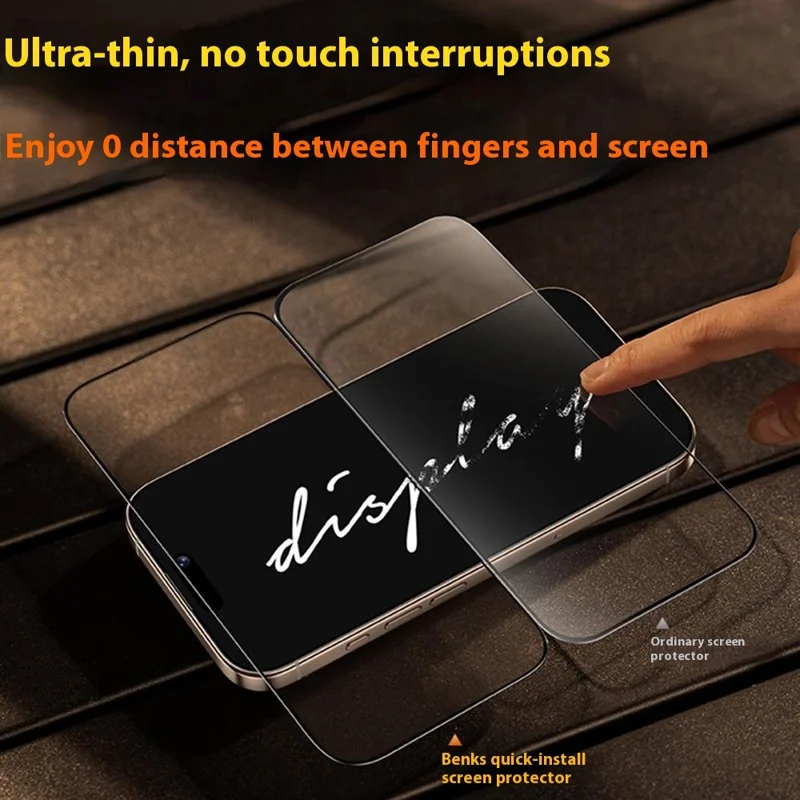 BENKS For iPhone 17 / 16 Pro HD Clear Screen Protector Hot Bending Full Glue Corning Gorilla Glass Film