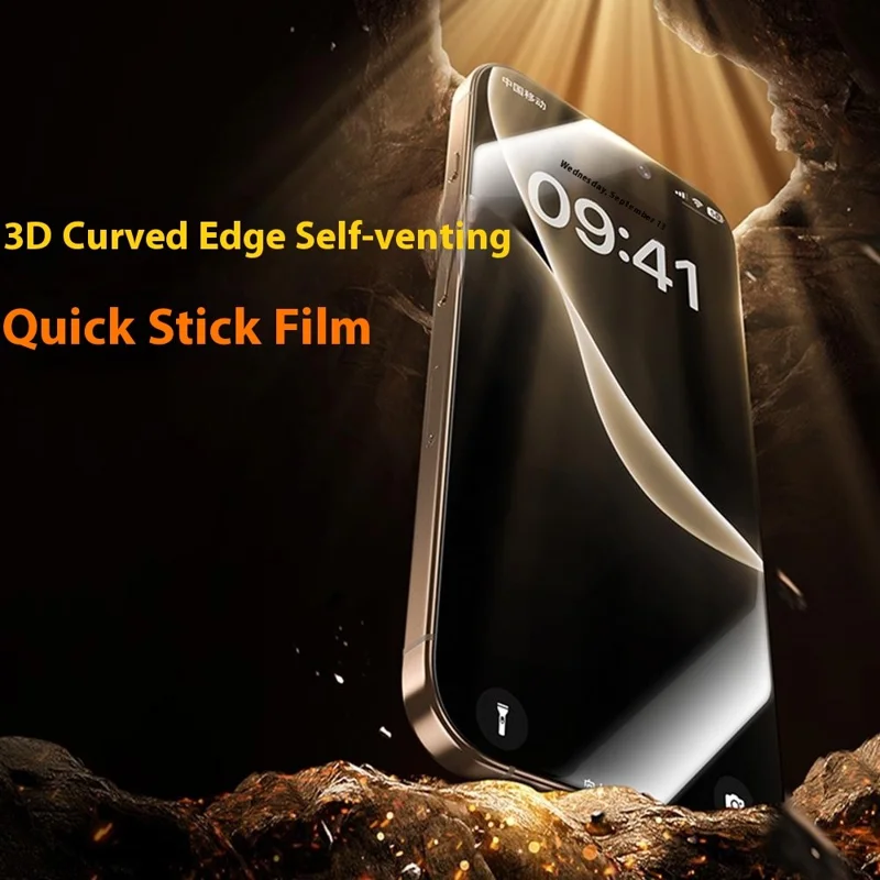 BENKS til iPhone 17 Pro Max HD Clear skærmprotector, varmformet helklæbende Corning Gorilla Glass-folie