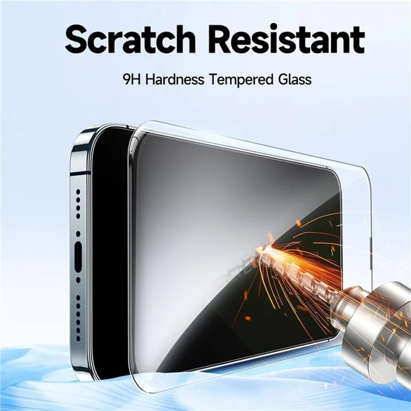 2Pcs For iPhone 17 Pro Tempered Glass HD Clear Screen Protector with Automatic Dust Removal Tool
