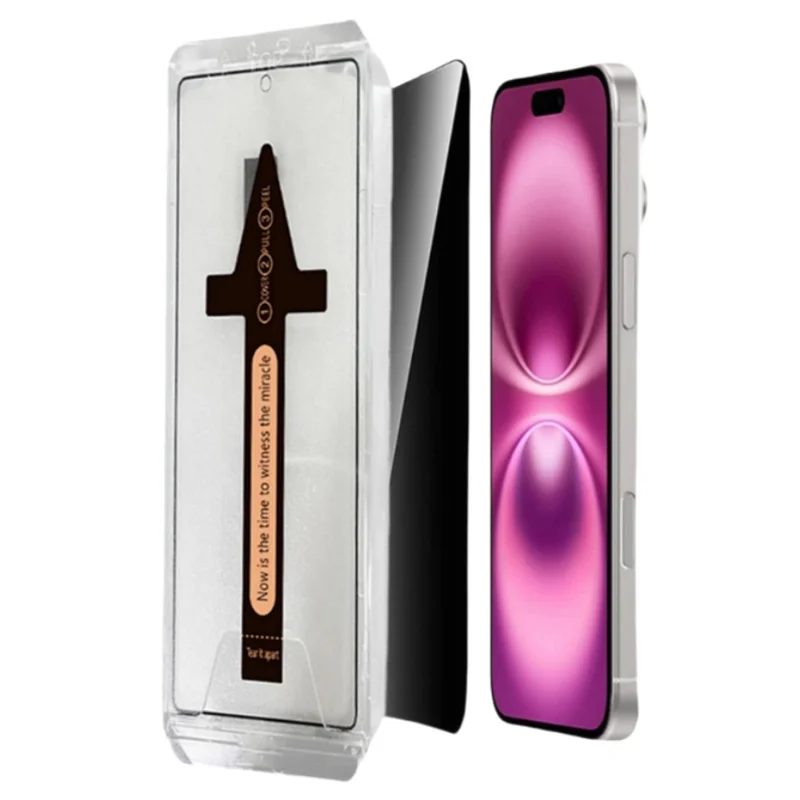 2Pcs For iPhone Air Anti Spy Tempered Glass Screen Protector with Automatic Dust Removal Tool