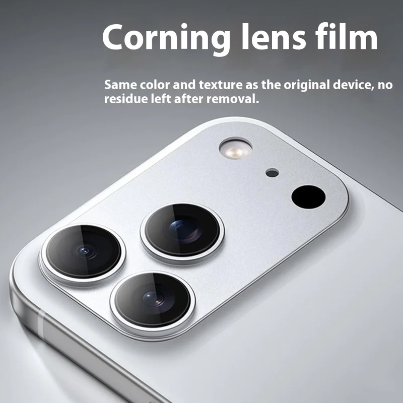 BENKS For iPhone 17 Pro Camera Lens Protector Corning Gorilla Glass + Metal Full Cover Lens Film - Titanium Grey