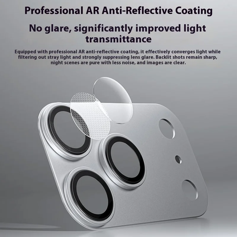 BENKS For iPhone 17 Pro Camera Lens Protector Corning Gorilla Glass + Metal Full Cover Lens Film - Titanium Grey