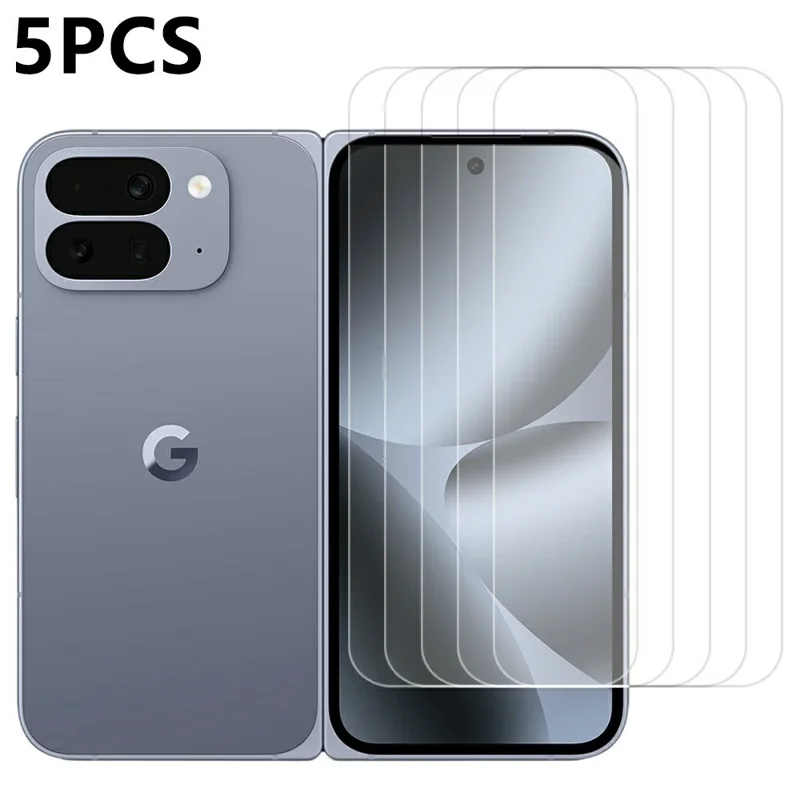 5Pcs For Google Pixel 10 Pro Fold Front Screen Protector 0.3mm 2.5D Tempered Glass Clear Film