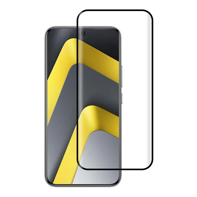 Voor Xiaomi Redmi Note 15 Pro+ 5G Screen Protector 3D-gebogen gehard glasfolie met zijlijm