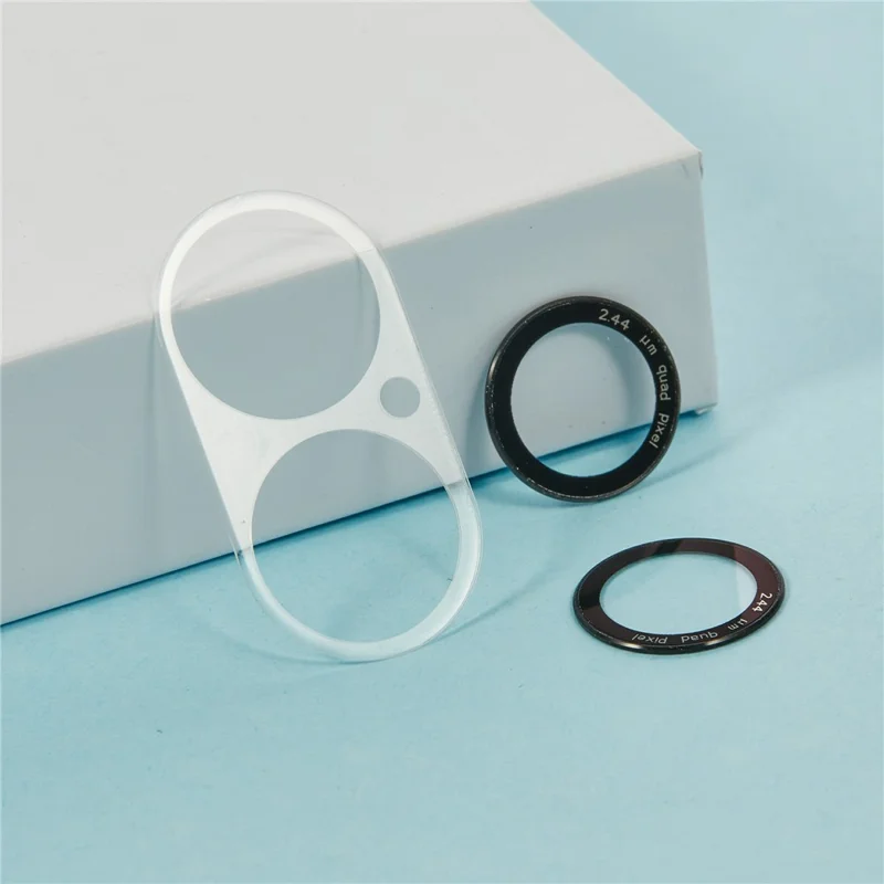 For iPhone 17 Camera Lens Protector Black Circle Tempered Glass Lens Film with Base Protection