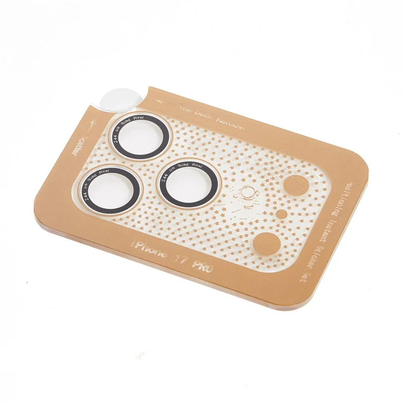 For iPhone 17 Pro Camera Lens Protector Black Circle Tempered Glass Lens Film with Base Protection