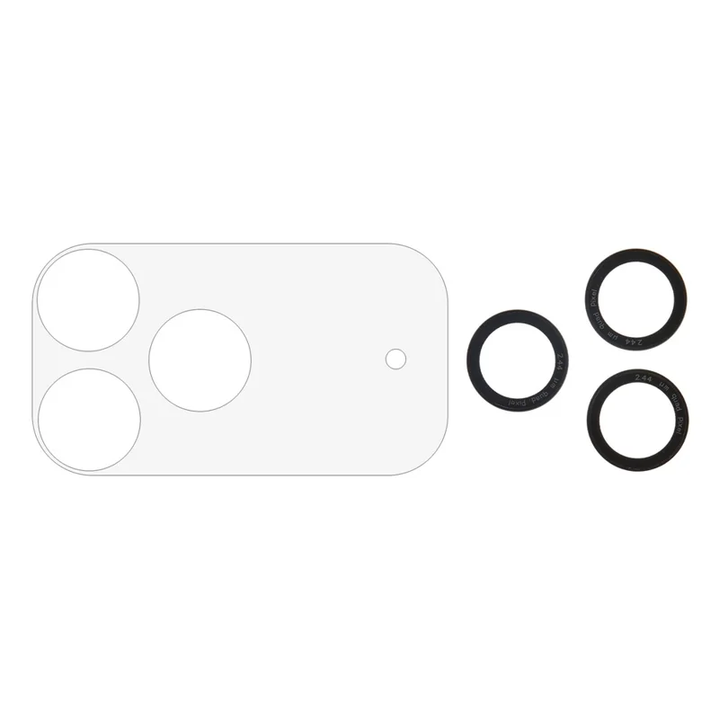 For iPhone 17 Pro Max Camera Lens Protector Black Circle Tempered Glass Lens Film with Base Protection
