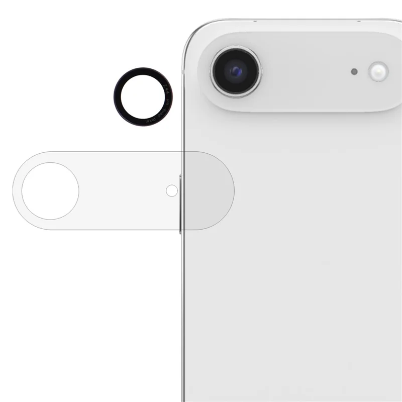 For iPhone Air Camera Lens Protector Black Circle Tempered Glass Lens Film with Base Protection