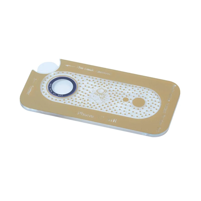 For iPhone Air Camera Lens Protector Black Circle Tempered Glass Lens Film with Base Protection