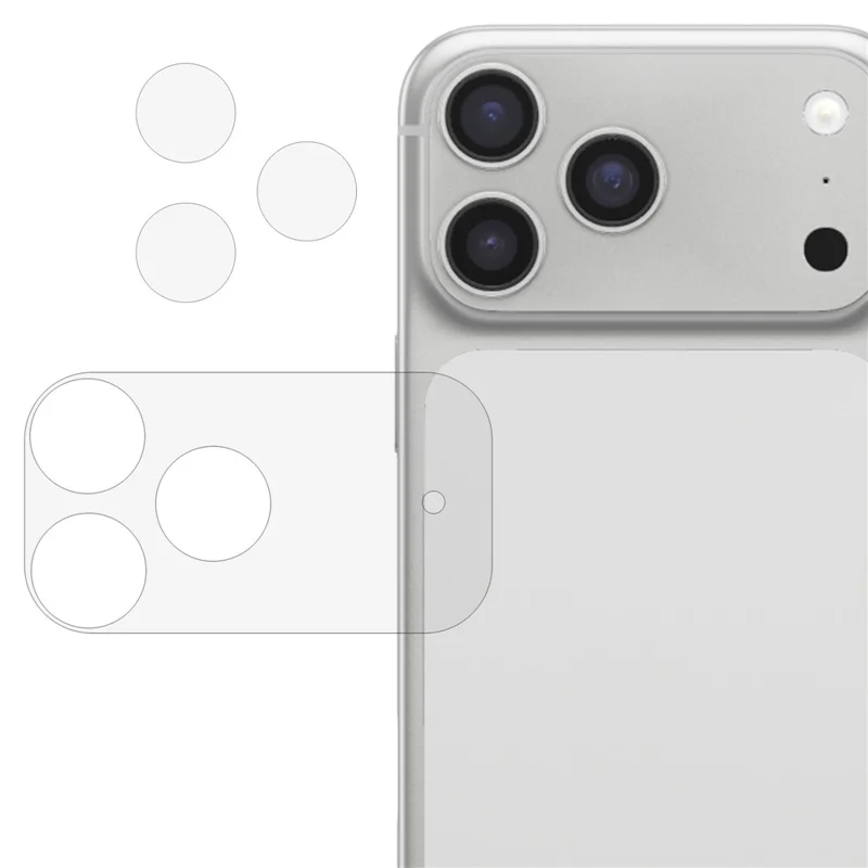 For iPhone 17 Pro Max Camera Lens Protector Tempered Glass Lens Film with Base Protection