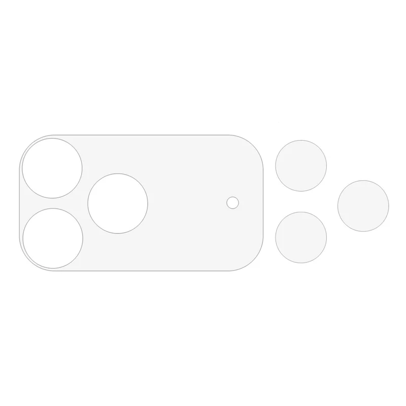 For iPhone 17 Pro Max Camera Lens Protector Tempered Glass Lens Film with Base Protection