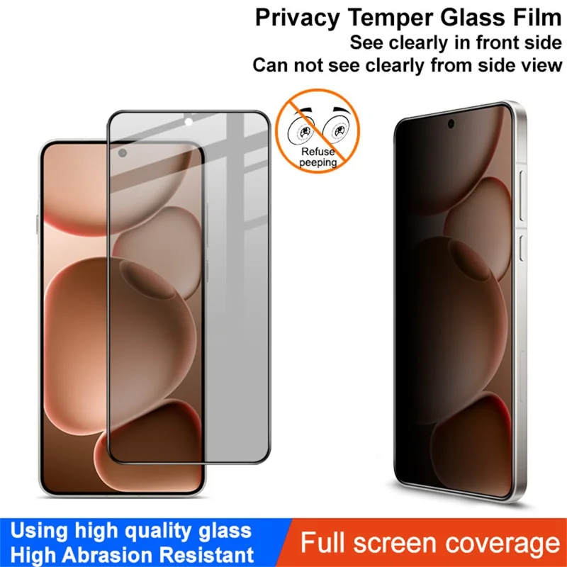 IMAK Privacy Screen Protector For Oppo A6 GT 5G / A6 Max 5G / F31 Pro+ 5G Anti Peep Tempered Glass Film (Fingerprint Unlock)