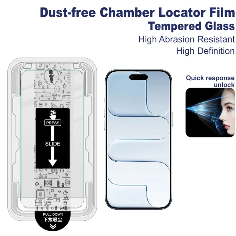 IMAK H Series For iPhone Air Tempered Glass Screen Protector Film with Dust-free Installation Tool