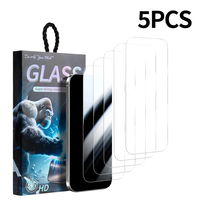 DO AS YOU WISH 5Pcs For iPhone 13 Screen Protector 9H HD High Aluminum-silicon Glass Film
