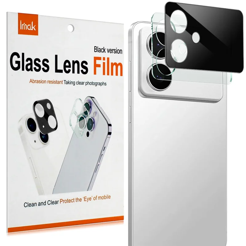 IMAK For Samsung Galaxy S26 Edge Tempered Glass Lens Film + Acrylic Cap (Black Version)