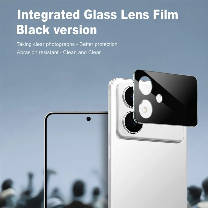 IMAK For Samsung Galaxy S26 Edge Tempered Glass Lens Film + Acrylic Cap (Black Version)