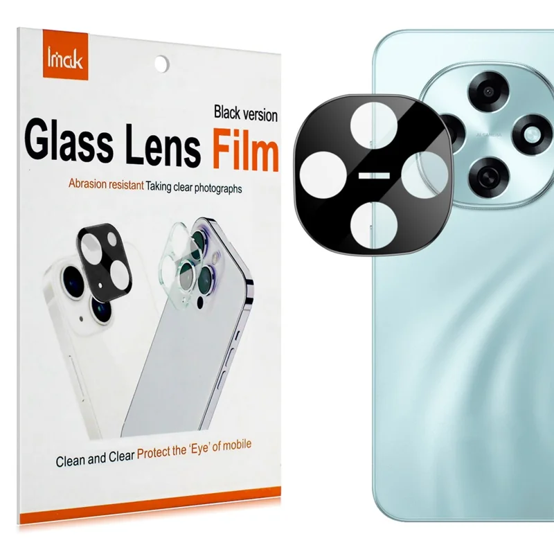 IMAK For Oppo A6 Pro 5G  /  F31 Pro 5G Camera Lens Protector Tempered Glass HD Clear Lens Film (Black Version)