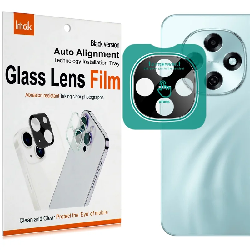 IMAK For Oppo A6 Pro 5G  /  F31 Pro 5G Tempered Glass Camera Lens Protector with Self Positioning Frame (Black Version)