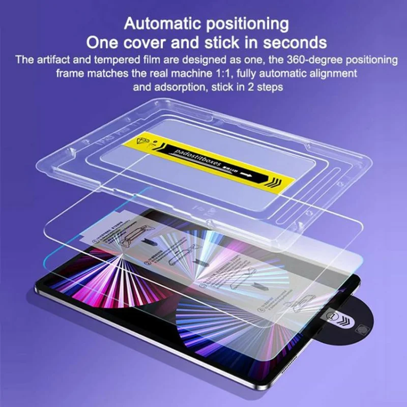 For Motorola Moto Pad 60 Neo Screen Protector Tempered Glass HD Film with Automatic Dust Removal Tool