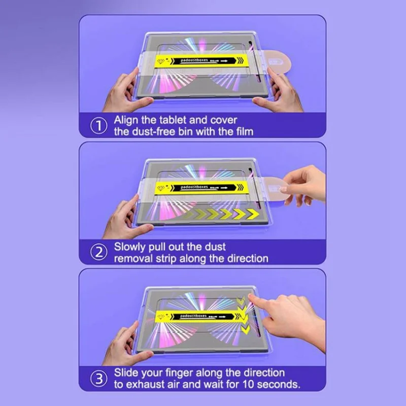 For Motorola Moto Pad 60 Neo Screen Protector Tempered Glass HD Film with Automatic Dust Removal Tool