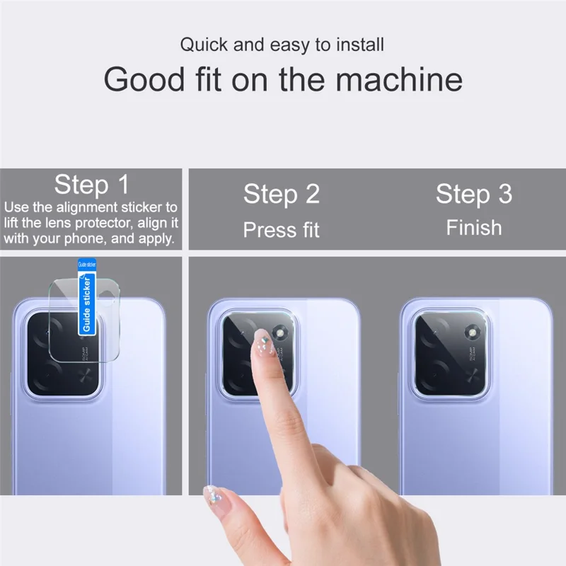 IMAK For Xiaomi Poco C85 4G (173mm)  /  (171mm) Camera Lens Protector Slim Tempered Glass Lens Film